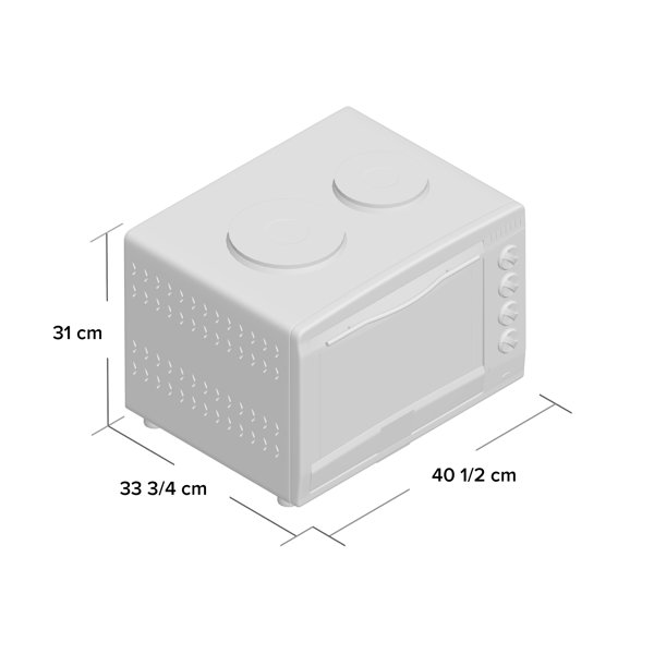 Igenix 45L Electric Mini Oven Double Hotplates & Reviews Wayfair.co.uk